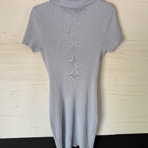 NWT | Abercrombie & Fitch Collared Ribbed Knit Dress | Blue-Purple | Size S - Picture 8 of 8